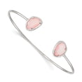 thumbnail image 1 of Sterling Silver Pink Chalcedony Bangle Bracelet, 1 of 5