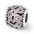 thumbnail image 1 of Sterling Silver Pink Enamel Awareness Filigree Bead - Polished, 1 of 1