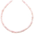 thumbnail image 1 of Sterling Silver Pink Opal Necklace Peruvian Faceted Light Pink Solid Strand, 20" Designed for Adult Women, 1 of 4