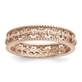 thumbnail image 1 of Sterling Silver Pink-Plated Carved Band, 1 of 4
