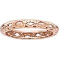 thumbnail image 1 of Sterling Silver Pink-Plated Carved Ring, 1 of 7
