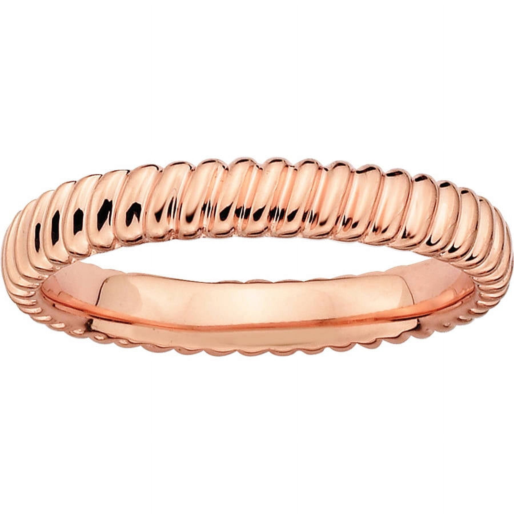 Sterling Silver Pink-Plated Ring
