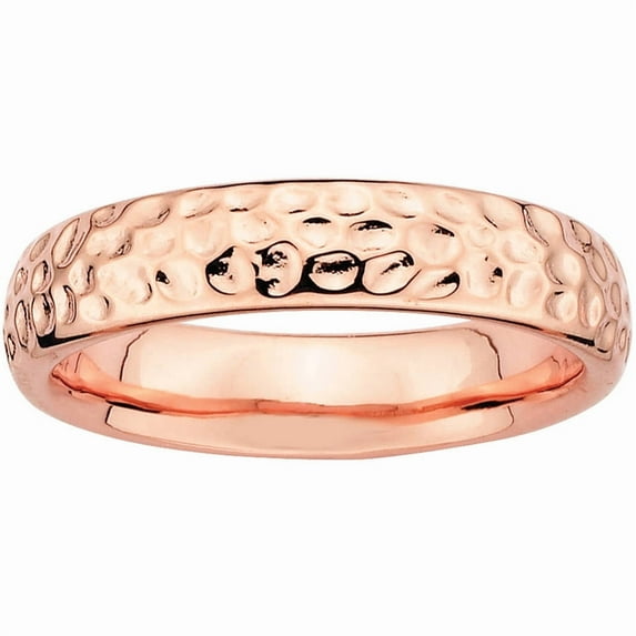 Sterling Silver Pink-Plated Ring
