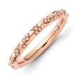 thumbnail image 1 of Sterling Silver Pink-Plated Textured Ring, 1 of 6