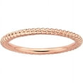 thumbnail image 1 of Sterling Silver Pink-Plated Twisted Ring, 1 of 8