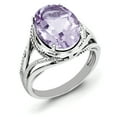 thumbnail image 1 of Sterling Silver Rhodium Pink Quartz Ring QR3085PQ, 1 of 2