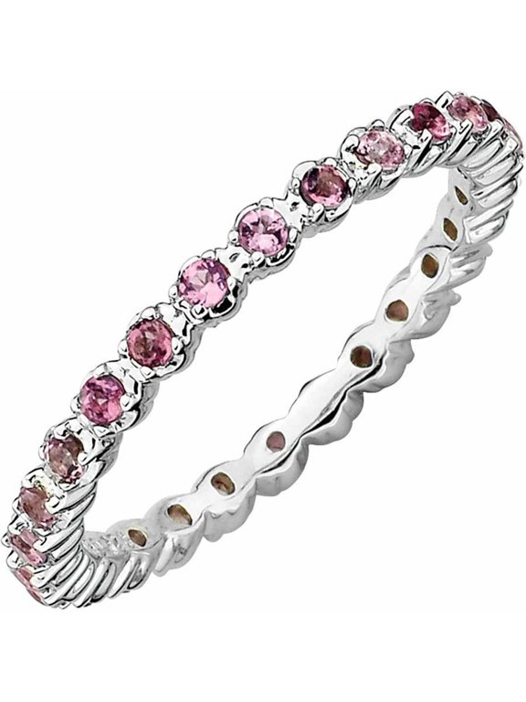Sterling Silver Pink Tourmaline Ring