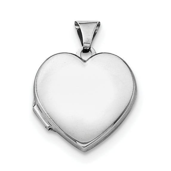 Sterling Silver Plain 18mm Heart Locket - 1.8 Grams