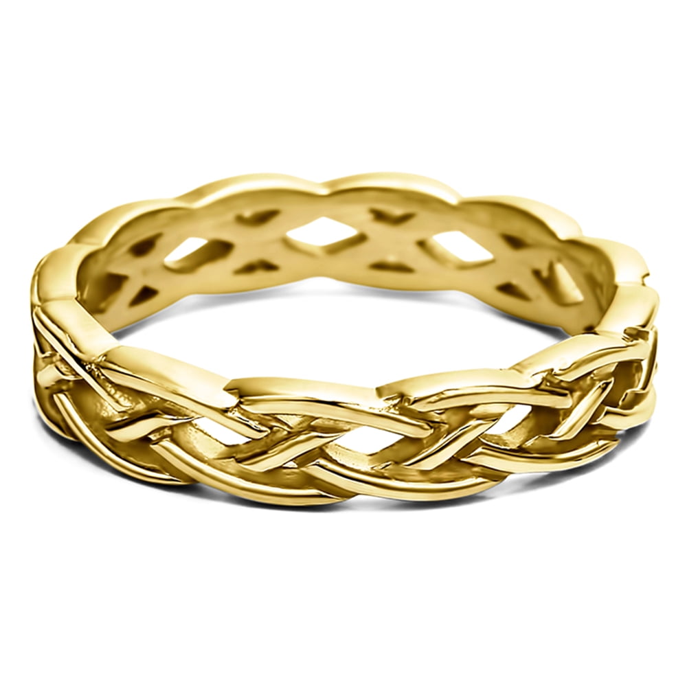 TwoBirch Men's Wedding Rings - Braided Men's Wedding Ring in