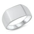 thumbnail image 1 of Sterling Silver Plain Signet Ring Size 10, 1 of 3