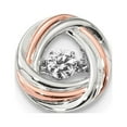 thumbnail image 1 of Sterling Silver Plat-plate Rose-tone Vibrant Swar Zircon Chain Slide, 1 of 1