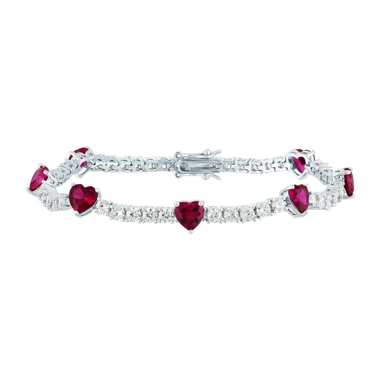 Ruby cheap heart bracelet