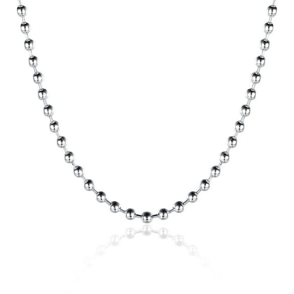 Sterling Silver Plated Necklace Chain 16-24 Inches 3Mm Lobster Clasp B358