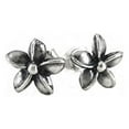 thumbnail image 1 of Sterling Silver Plumeria Flower Hawaii Stud Post Earrings, 1 of 1