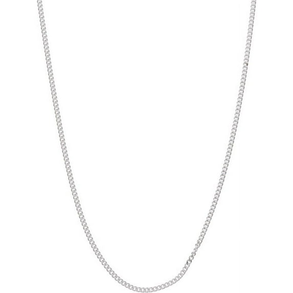 Sterling Silver Polished 1.4mm Curb Chain, 16"