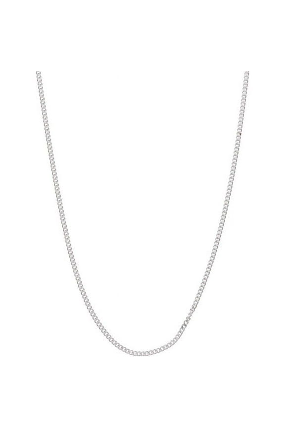 Sterling Silver Polished 1.4mm Curb Chain, 16"