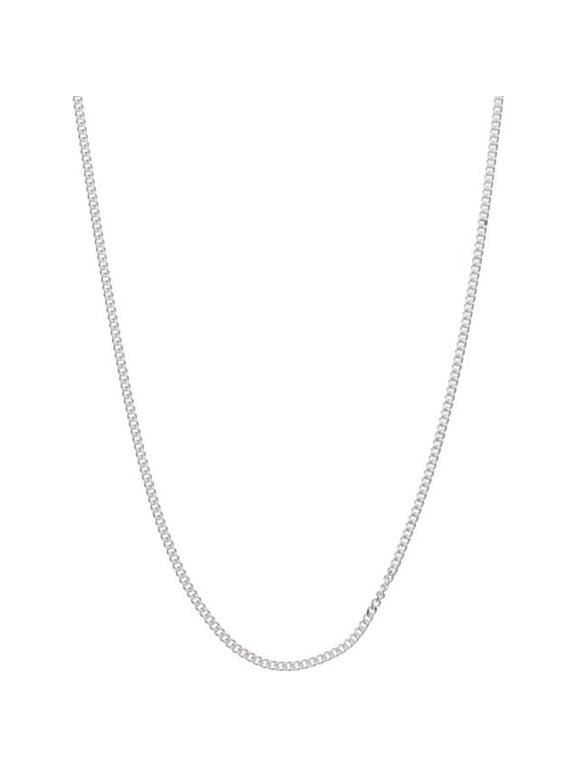 Sterling Silver Polished 1.4mm Curb Chain, 24"