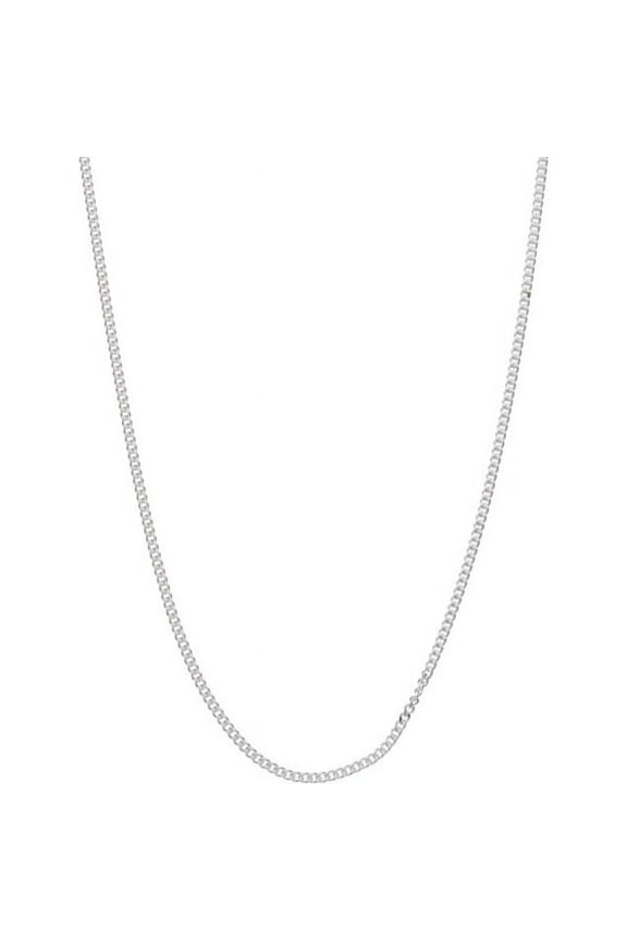 Sterling Silver Polished 1.4mm Curb Chain, 24"