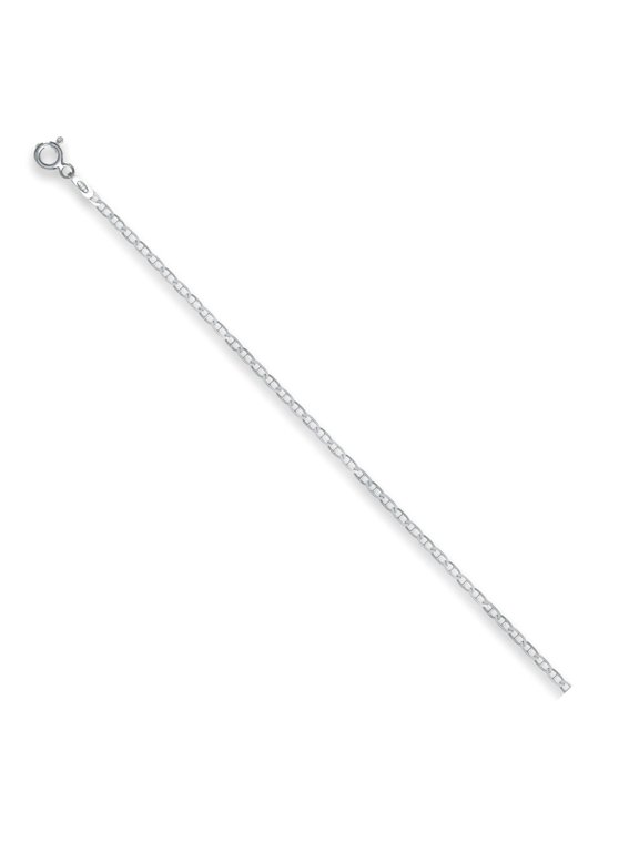 Sterling Silver Polished 1.9mm Flat Mariner Chain, 20"
