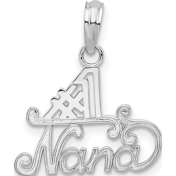 Sterling Silver Polished #1 Nana Pendant - Jbsp