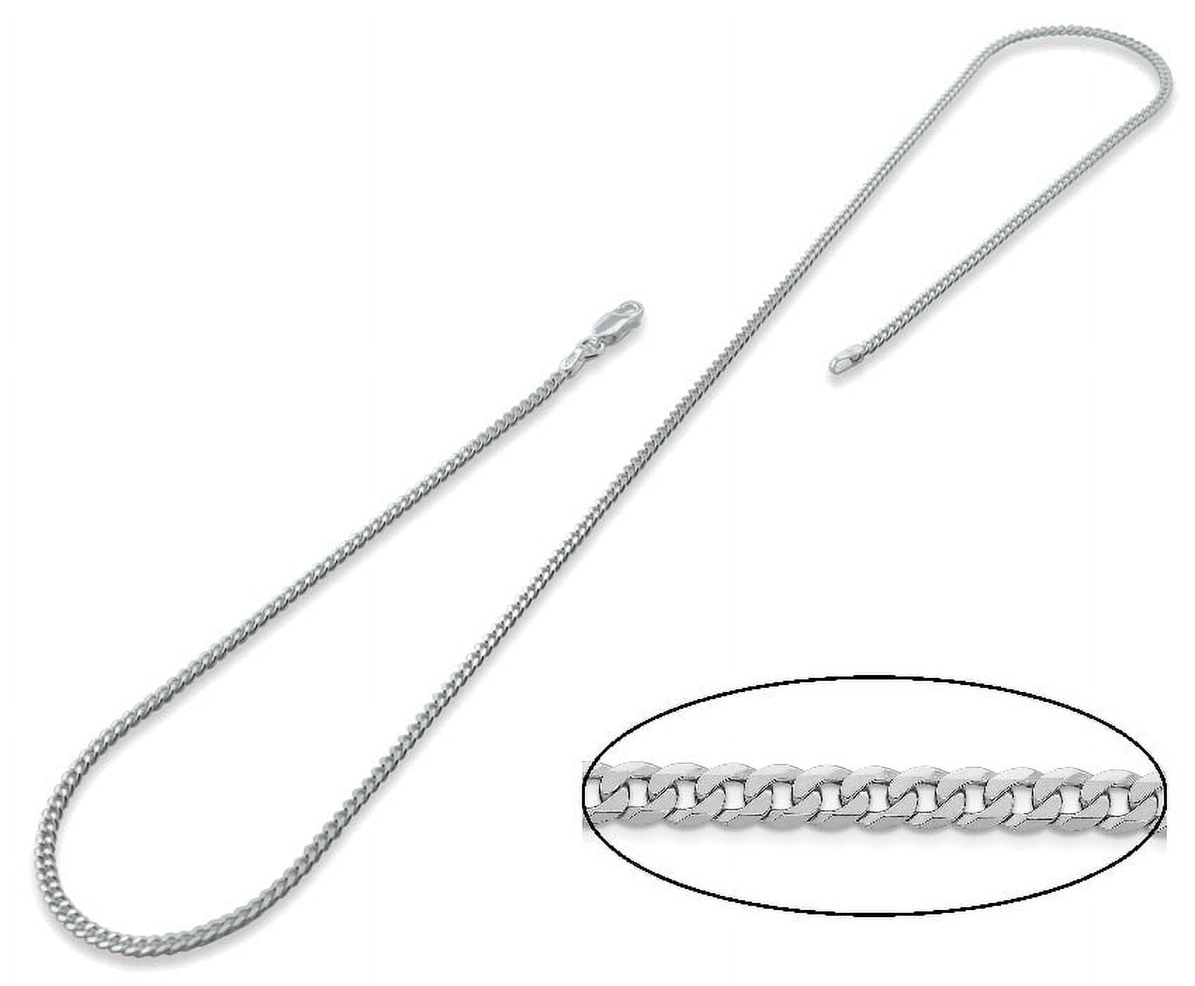 Sterling Silver Polished 2.1mm Curb Chain, 30"
