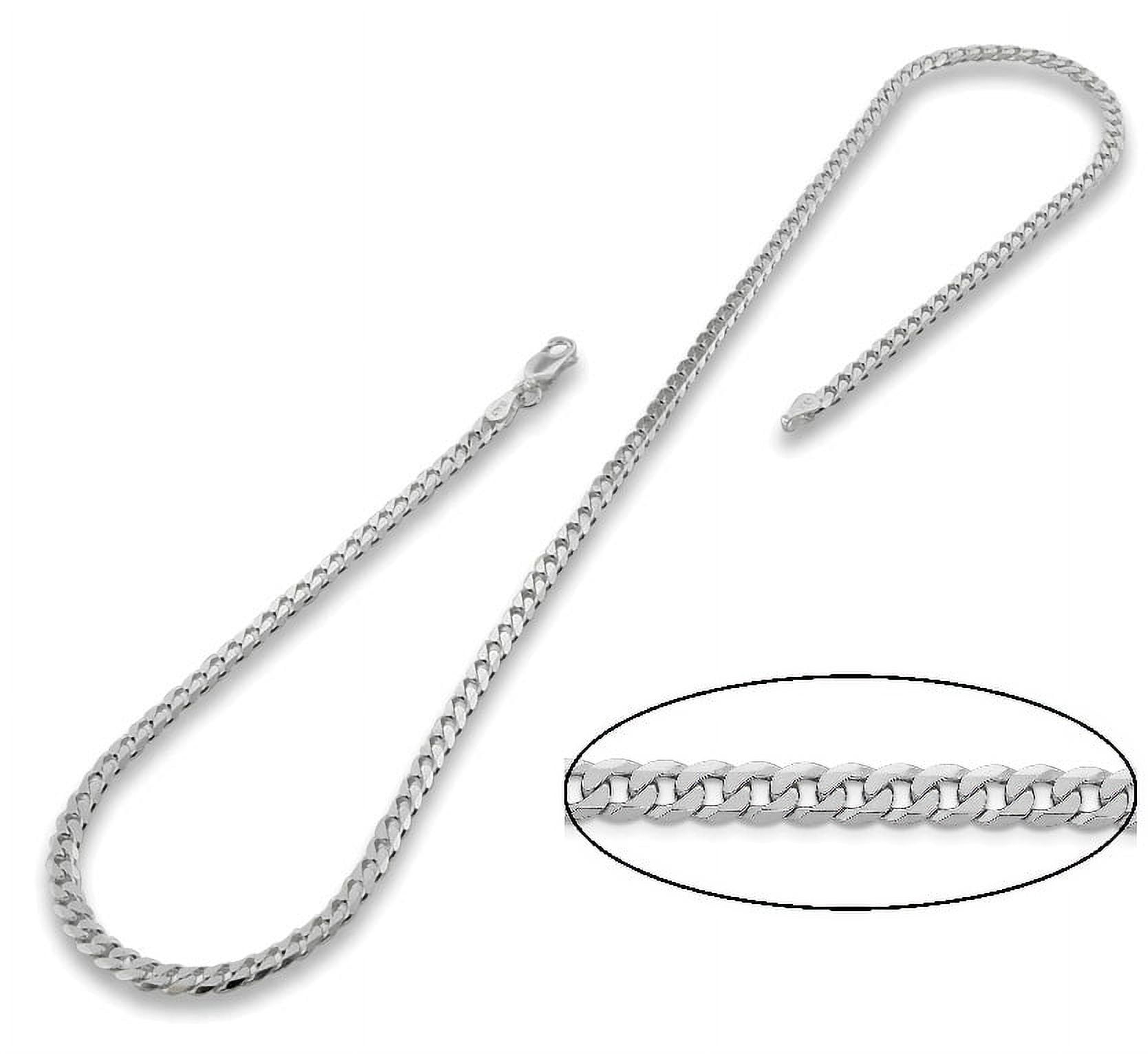 Sterling Silver Polished 3.9mm Curb Chain, 18"