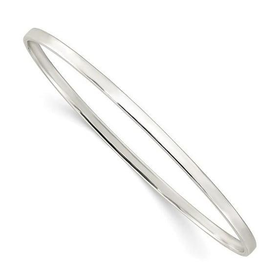 Sterling Silver Polished 3 mm Slip-On Bangle Bracelet