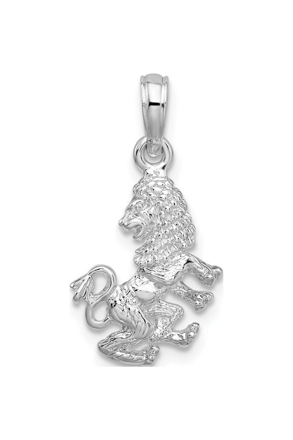 Sterling Silver Polished 3D Leo Zodiac Pendant - Jbsp