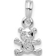 thumbnail image 1 of Sterling Silver Polished 3D Mini Bear Pendant - Jbsp, 1 of 5