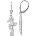 thumbnail image 1 of Sterling Silver Polished 3D Seahorse Leverback Earrings (40.5 X 12) Made In United States qe15591, 1 of 6
