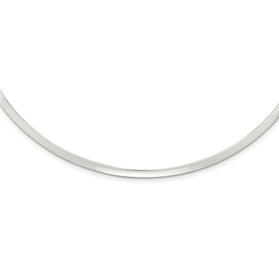 Sterling Silver Polished 3mm Neck Collar