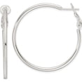 thumbnail image 1 of Sterling Silver Polished 41X2mm Omega Back Round Hoop Earrings (Width 41) (Length 41) - Jbsp, 1 of 5