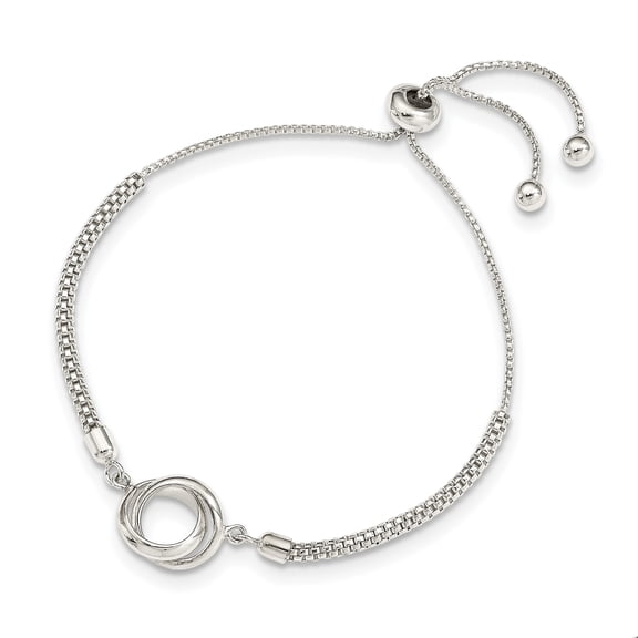 Sterling Silver Polished Adjustable Bracelet