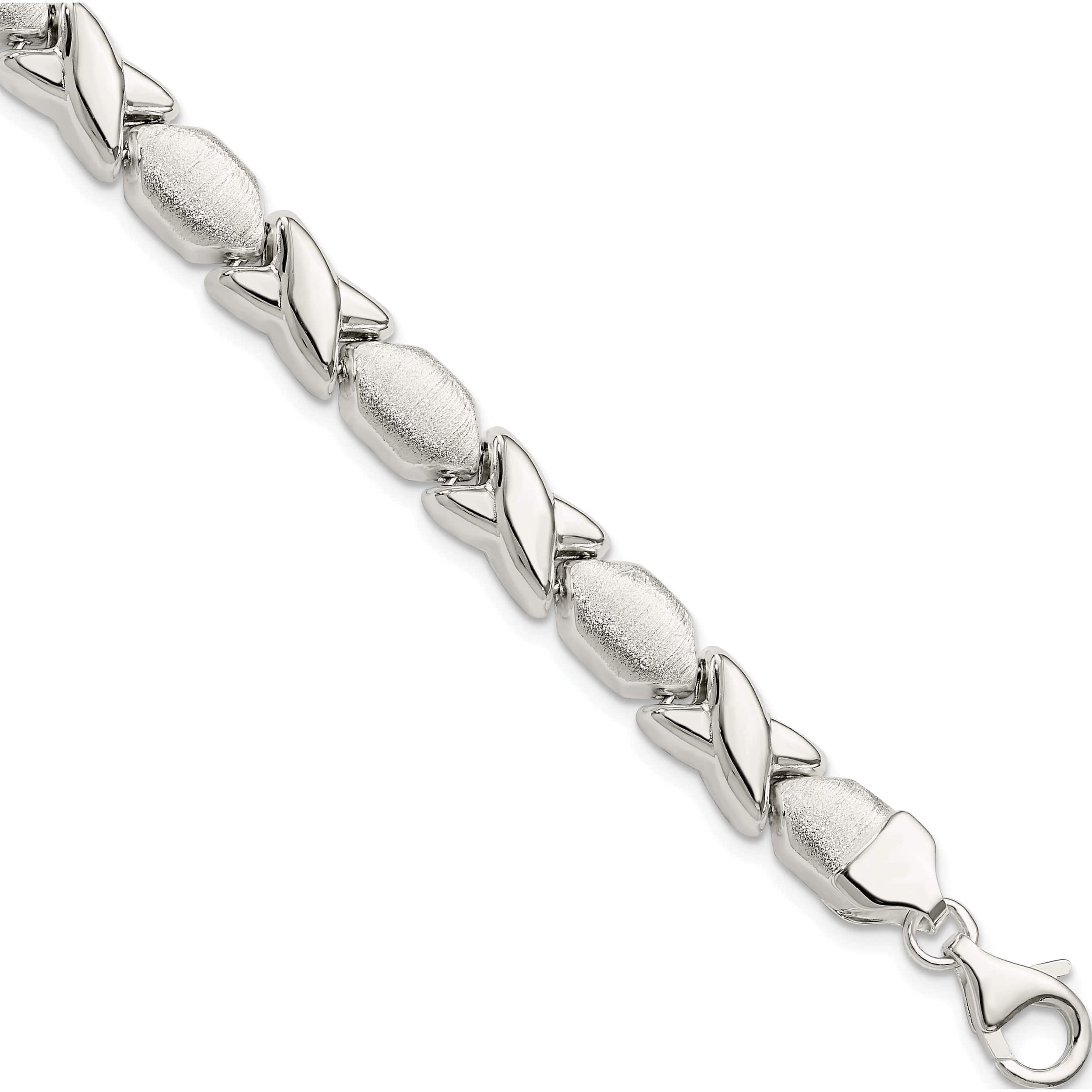 8*0様 STERLING SILVER 925 Calcutta 七宝 銀製 Jewelry by Sweet Pea Sterling Silver Polished and Satin X and O