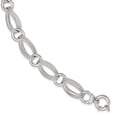 thumbnail image 1 of Sterling Silver Polished And Textured Link Bracelet, 1 of 1