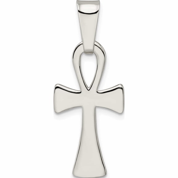 Sterling Silver Polished Ankh Cross Pendant (36.62 X 13.84) Made In India -Jewelry By Sweet Pea