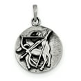 thumbnail image 1 of Sterling Silver Polished Antique Finish Sagittarius Horoscope Pendant, 1 of 1