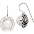thumbnail image 1 of 925 Sterling Silver 12-12.5 mm Cultured Mabe Pearl (17x26mm) Earrings, 1 of 5