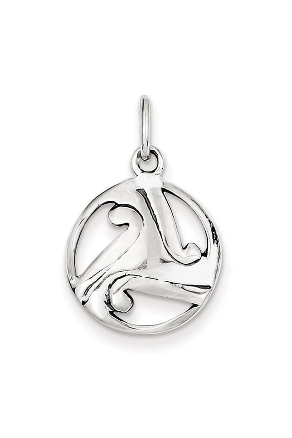 Sterling Silver Polished & Antiqued Celtic Circle Charm QC4714