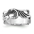 thumbnail image 1 of Sterling Silver Polished & Antiqued Curved Design Ring, 1 of 5