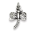 thumbnail image 1 of Sterling Silver Polished & Antiqued Dragonfly Charm Pendant, 1 of 1