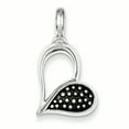 thumbnail image 1 of Sterling Silver Polished & Antiqued Open Heart Pendant QP2410, 1 of 4