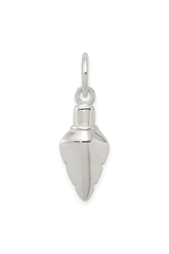 Sterling Silver Polished Arrowhead Charm Pendant