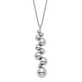 thumbnail image 1 of Sterling Silver Polished Beaded Dangle Necklace With 1.25inch Ext - 10.1 Grams - 18 Inch, 1 of 1