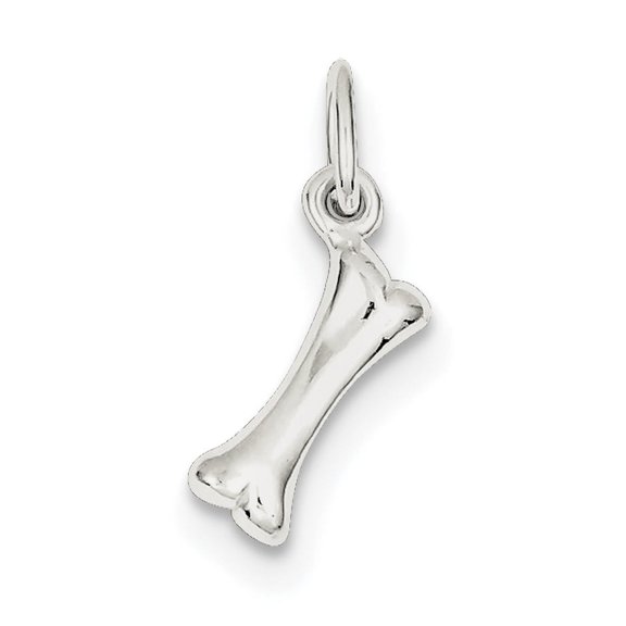 Sterling Silver Polished Bone Charm (12 X 5) Made In India qc5073