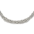 thumbnail image 1 of Sterling Silver Polished Byzantine Graduated Link Necklace (17 X 6.4) Made In Italy qg5963-17, 1 of 5