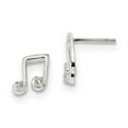 thumbnail image 1 of Sterling Silver Polished CZ Musical Notes Post Earrings, 1 of 1
