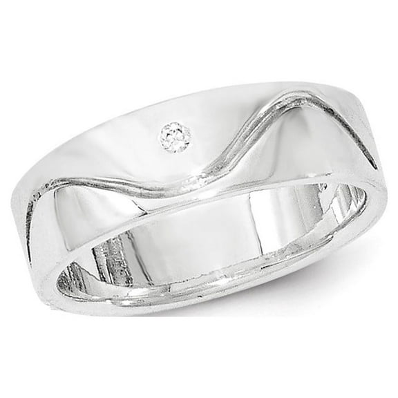 Sterling Silver Polished CZ Ring