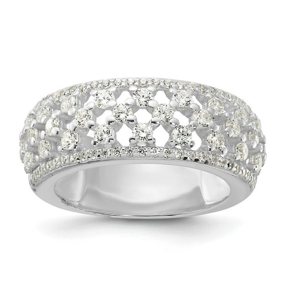 Sterling Silver Polished CZ Ring