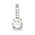 thumbnail image 1 of Sterling Silver Polished CZ Stud Pendant, 1 of 3